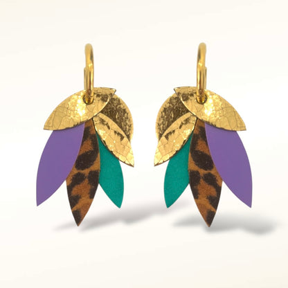Boucles d'oreilles en cuir Sunshine