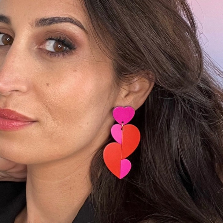 Boucles d'oreilles en cuir Pop Love