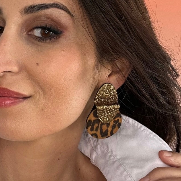 Boucles d'oreilles en cuir Salomé