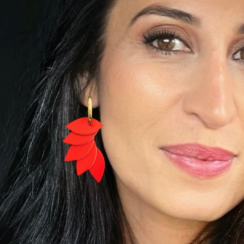 Boucles d'oreilles en cuir Colibri Virgin