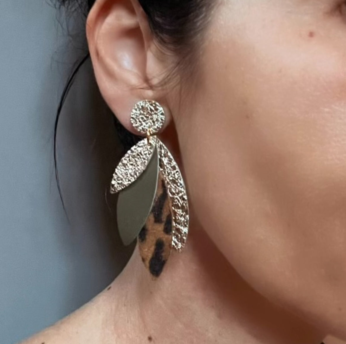 Boucles d'oreilles en cuir Pampa