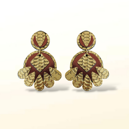 Boucles d'oreilles en cuir Bohème