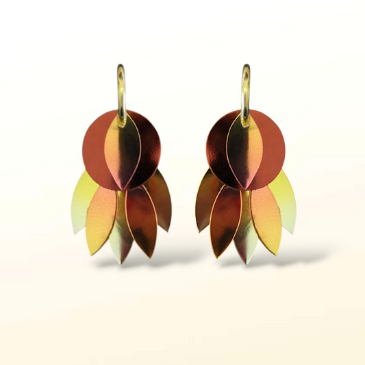 Boucles d'oreilles en cuir Maya (Créoles)