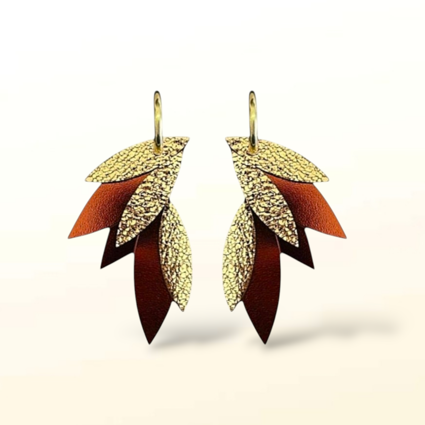 Boucles d'oreilles en cuir Fidji (créoles)