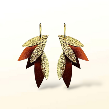 Boucles d'oreilles en cuir Fidji (créoles)
