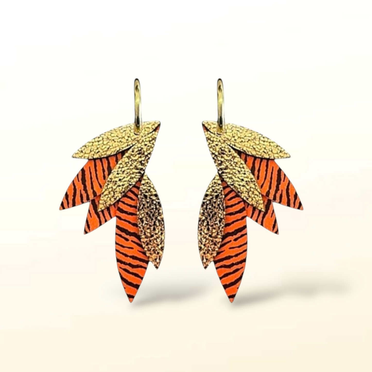 Boucles d'oreilles en cuir Fidji (créoles)