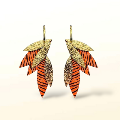 Boucles d'oreilles en cuir Fidji (créoles)