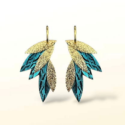 Boucles d'oreilles en cuir Fidji (créoles)