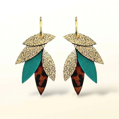 Boucles d'oreilles en cuir Sunrise (Créoles)
