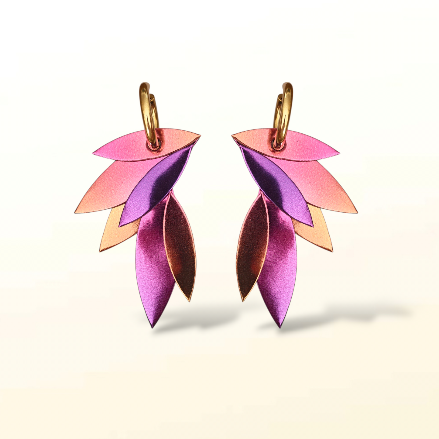Boucles d'oreilles en cuir Fidji (créoles)