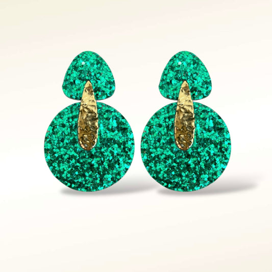 Boucles d'oreilles en cuir Eden Glitter