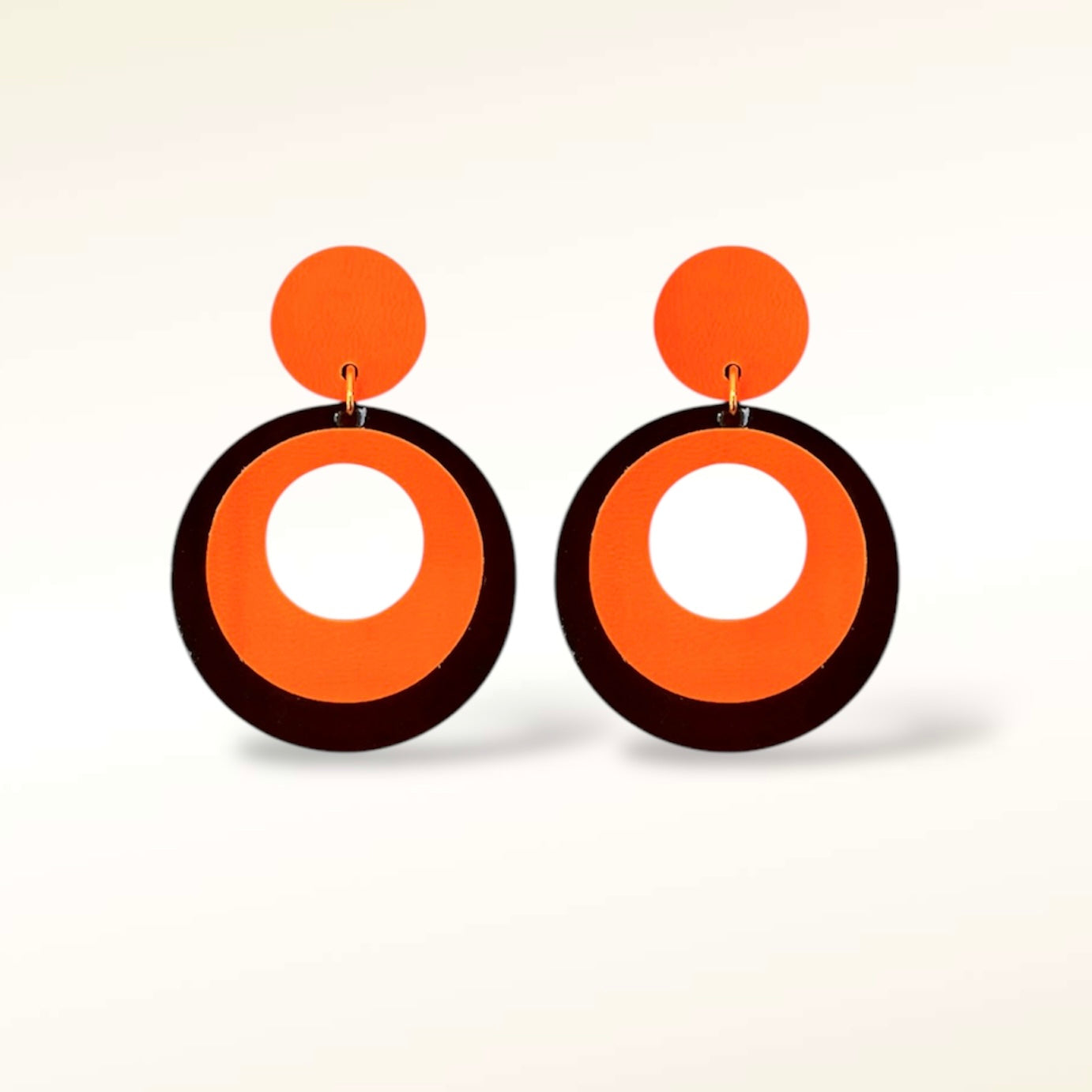 Boucles d'oreilles en cuir Vinyle