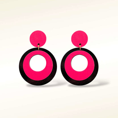 Boucles d'oreilles en cuir Vinyle