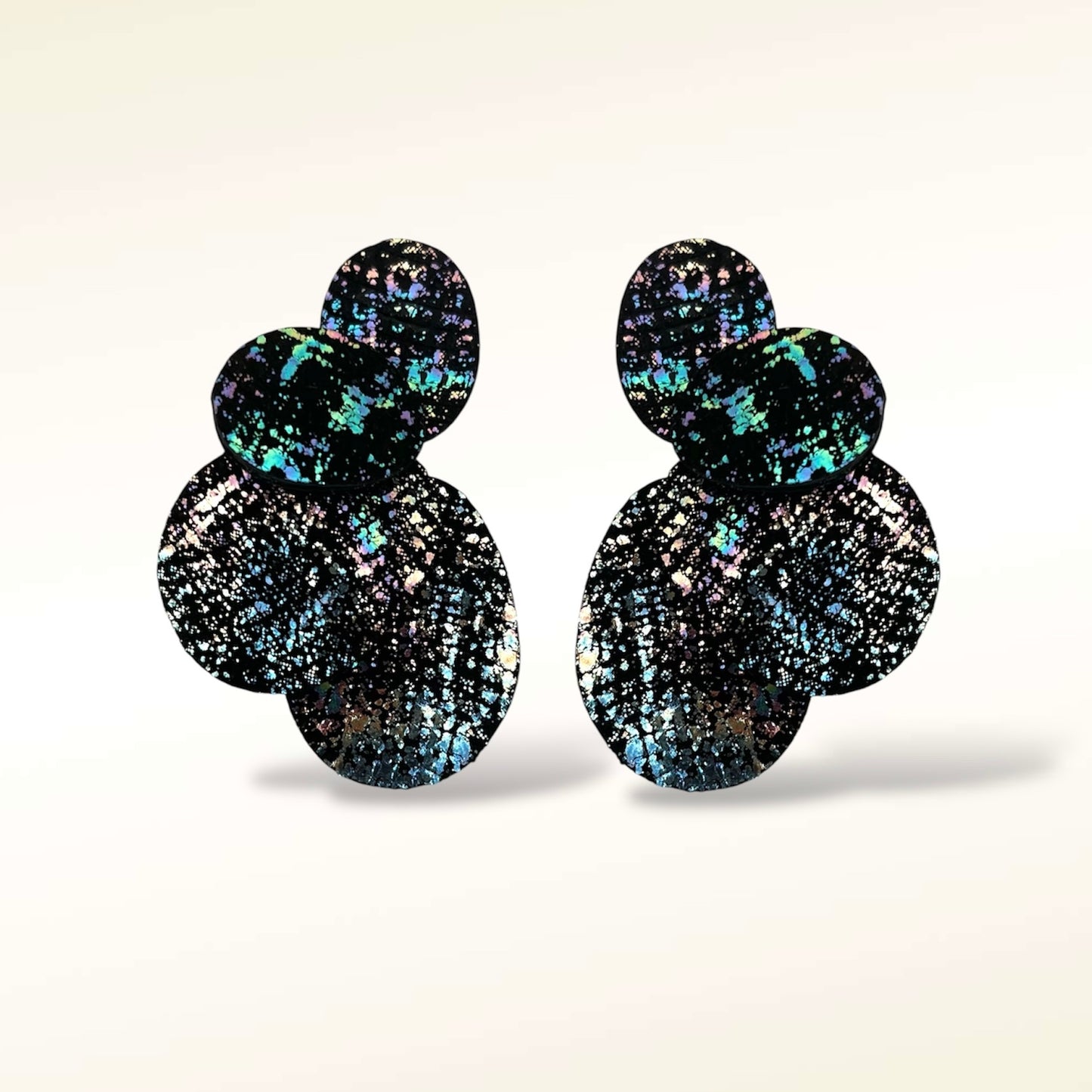Boucles d'oreilles en cuir Dali