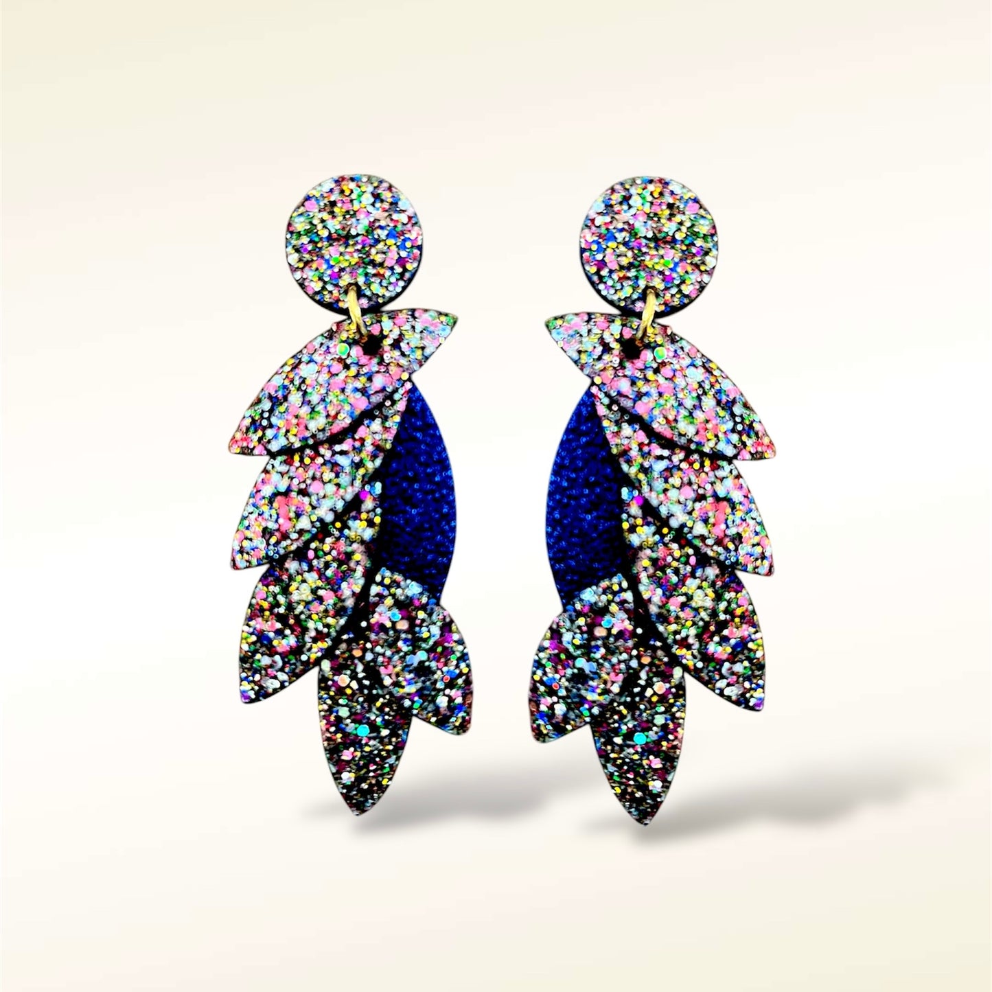 Boucles d’oreilles en cuir Colibri Glitter