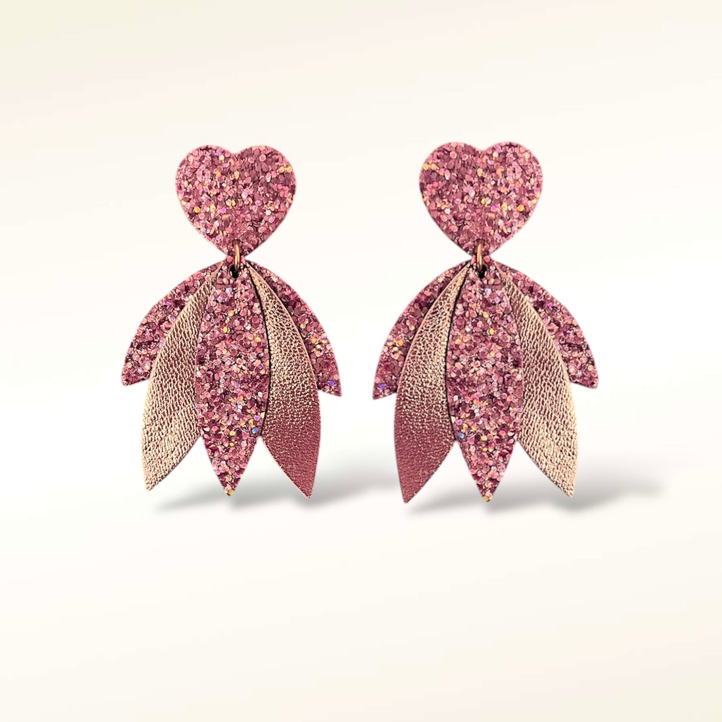 Boucles d'oreilles en cuir Mini-Krystel Glitter