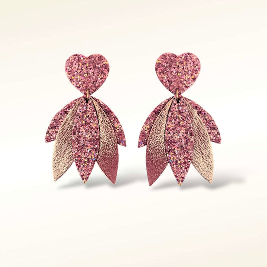 Boucles d'oreilles en cuir Mini-Krystel Glitter