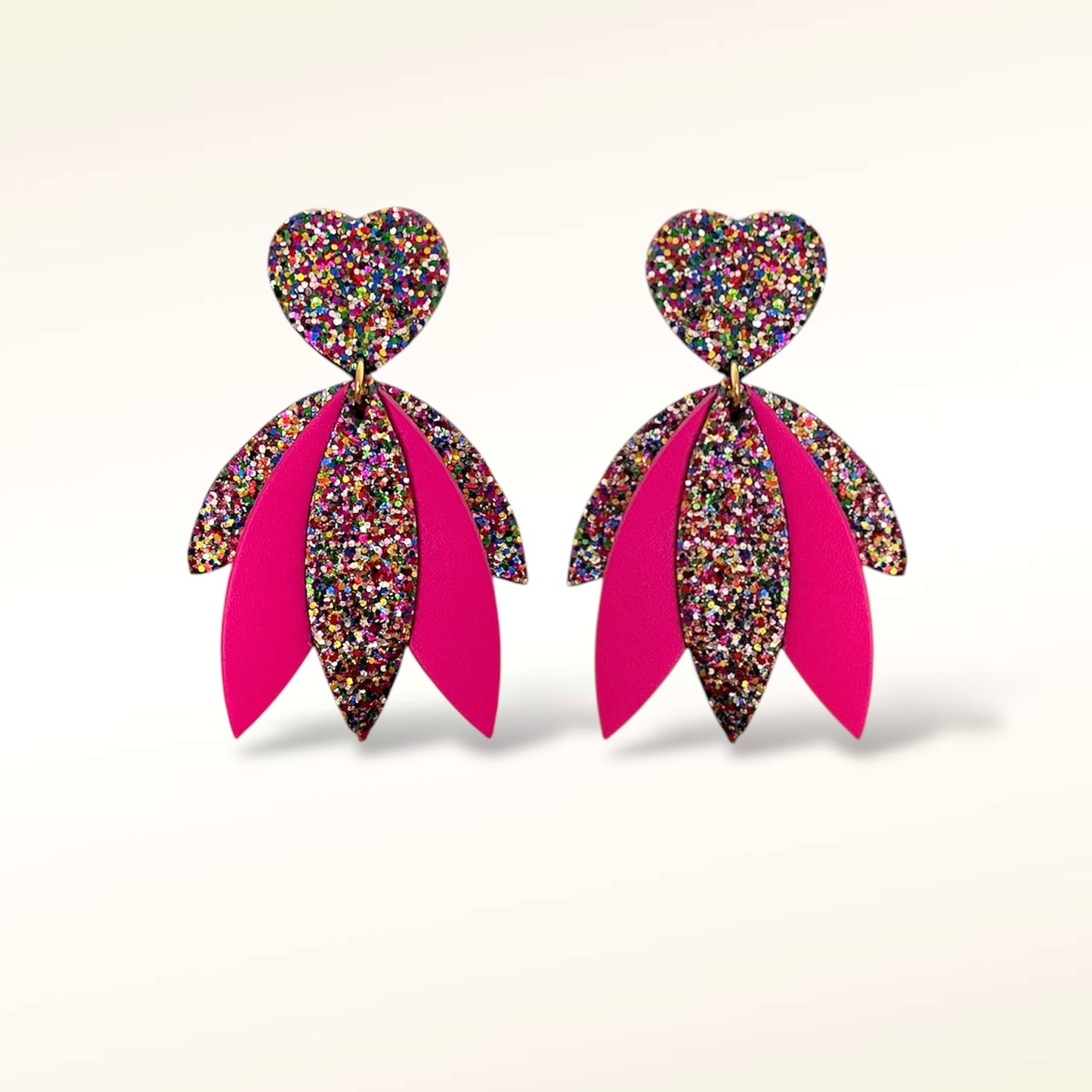 Boucles d'oreilles en cuir Mini-Krystel Glitter