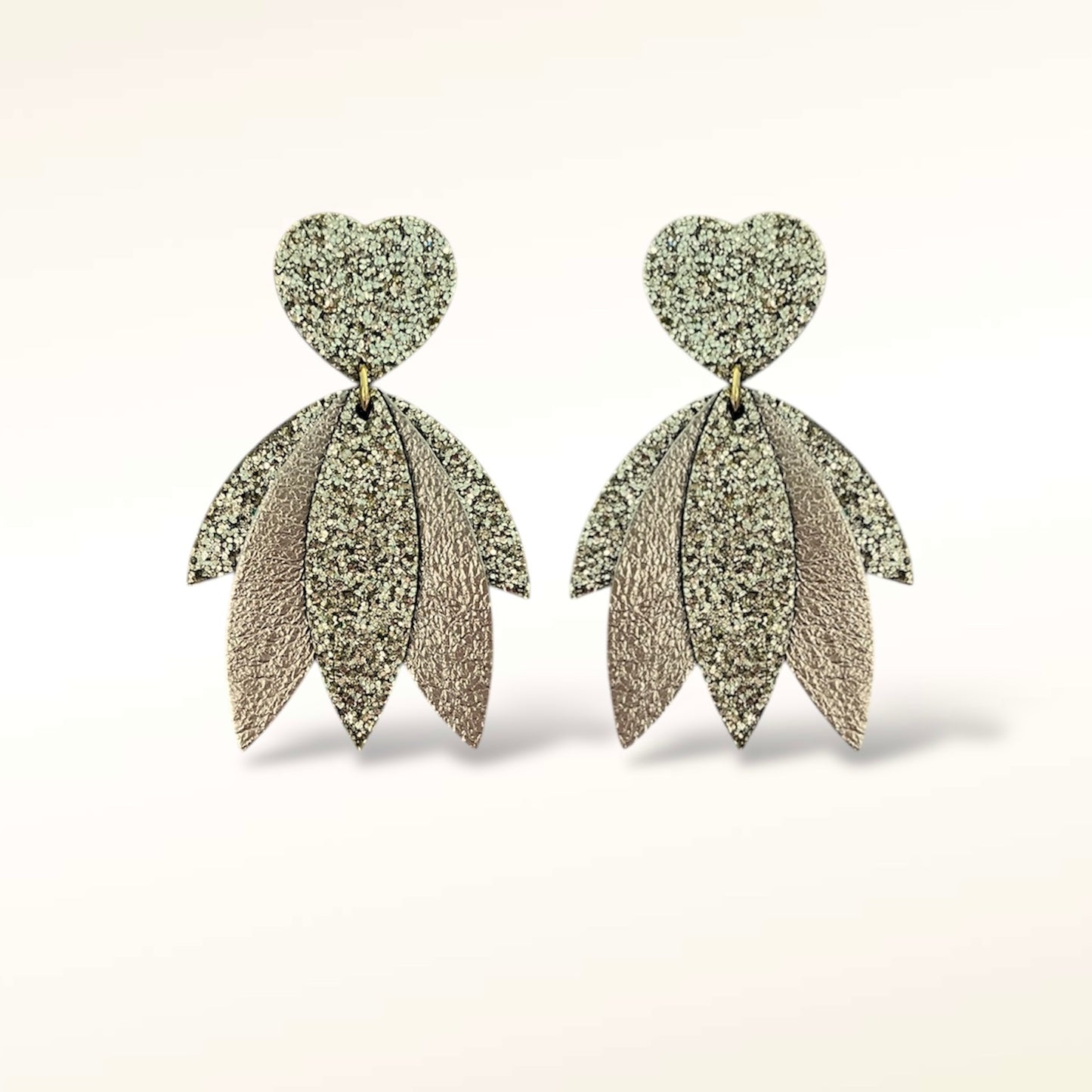 Boucles d'oreilles en cuir Mini-Krystel Glitter