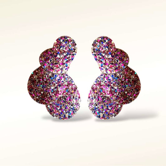 Boucles d'oreilles en cuir Dali Glitter
