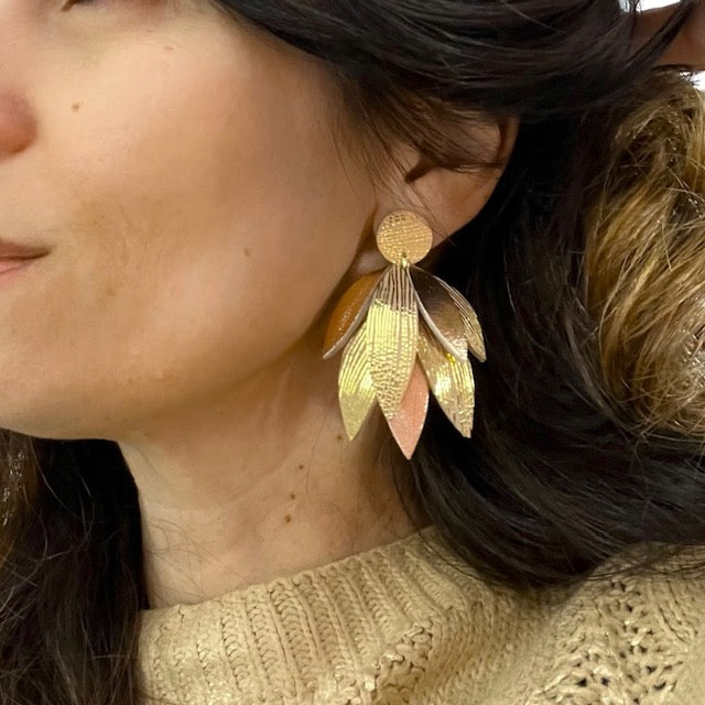 Boucles d'oreilles en cuir Nina