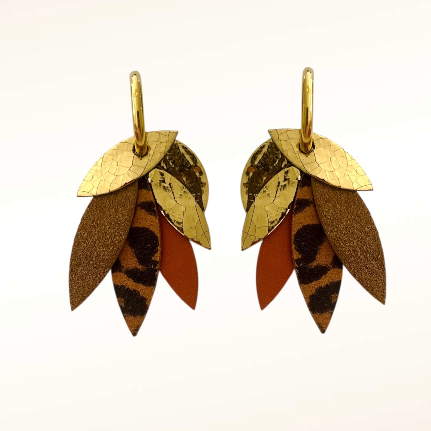 Boucles d'oreilles en cuir Sunshine