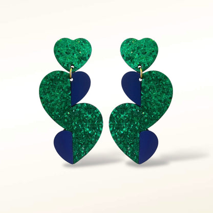 Boucles d'oreilles en cuir Pop Love Glitter