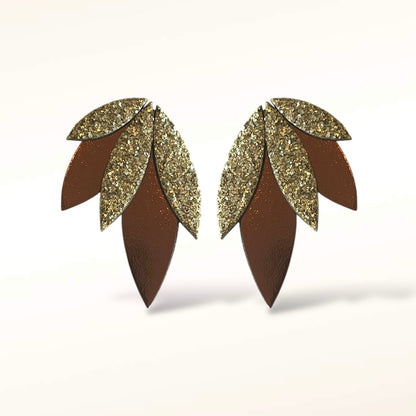 Boucles d'oreilles en cuir Rio Glitter