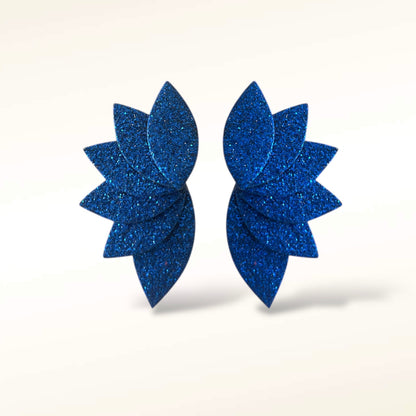 Boucles d'oreilles en cuir Gabrielle XL Glitter