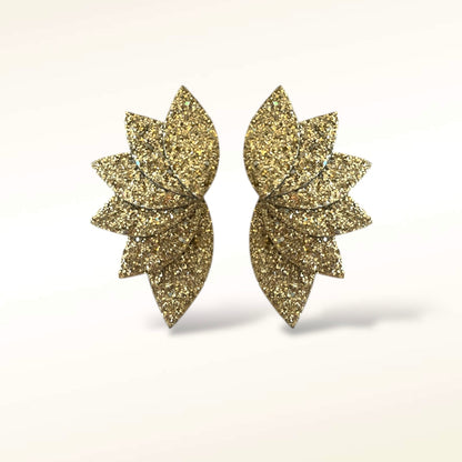 Boucles d'oreilles en cuir Gabrielle XL Glitter