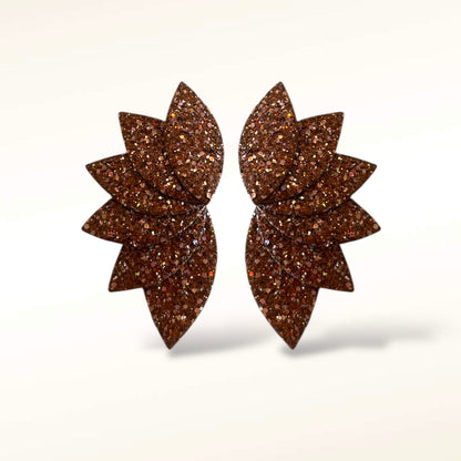Boucles d'oreilles en cuir Gabrielle XL Glitter