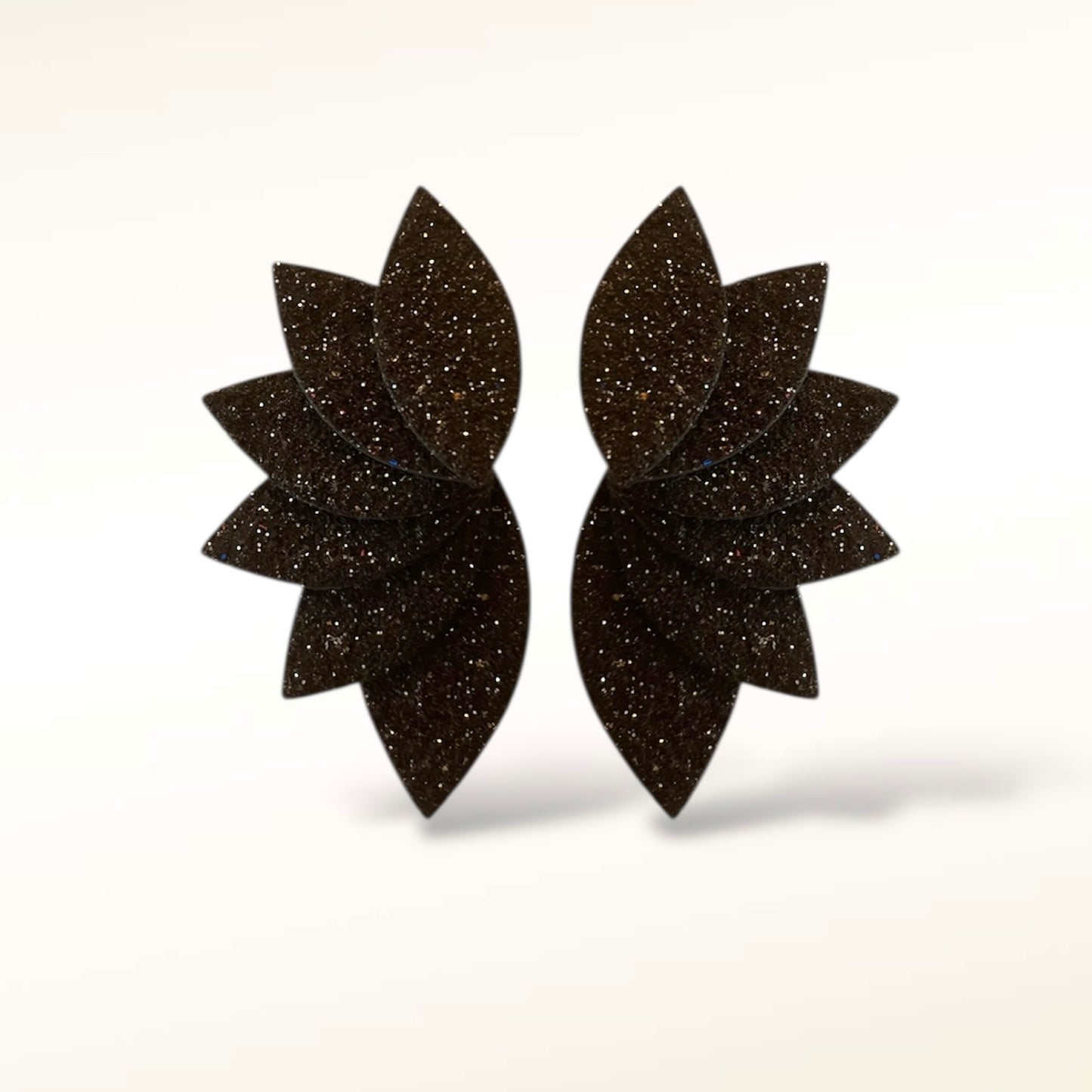 Boucles d'oreilles en cuir Gabrielle XL Glitter