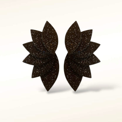 Boucles d'oreilles en cuir Gabrielle XL Glitter