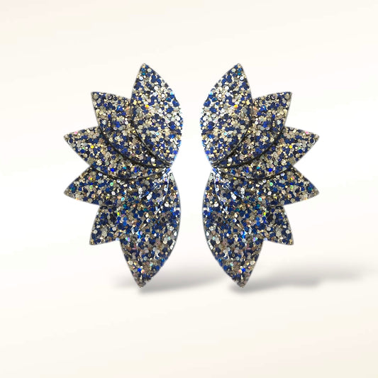 Boucles d'oreilles en cuir Gabrielle XL Glitter