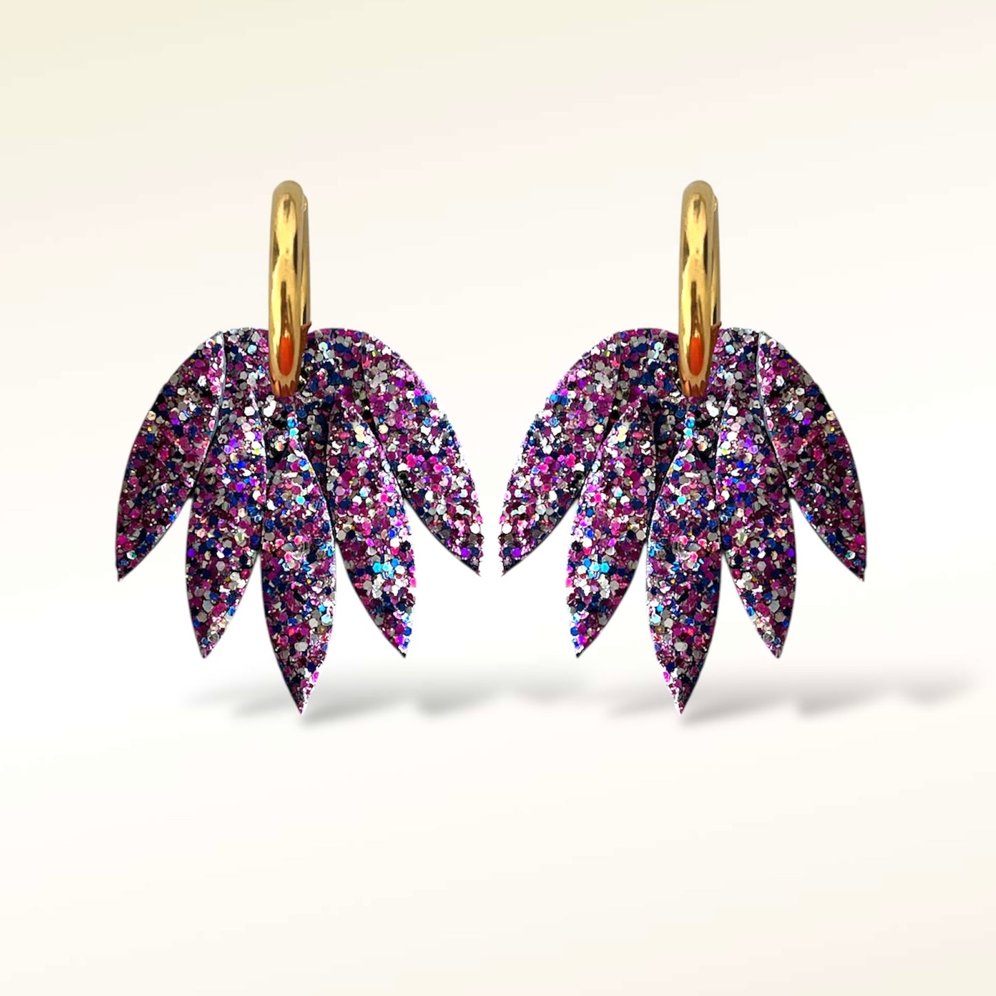 Boucles d'oreilles en cuir Patchouli XL Glitter