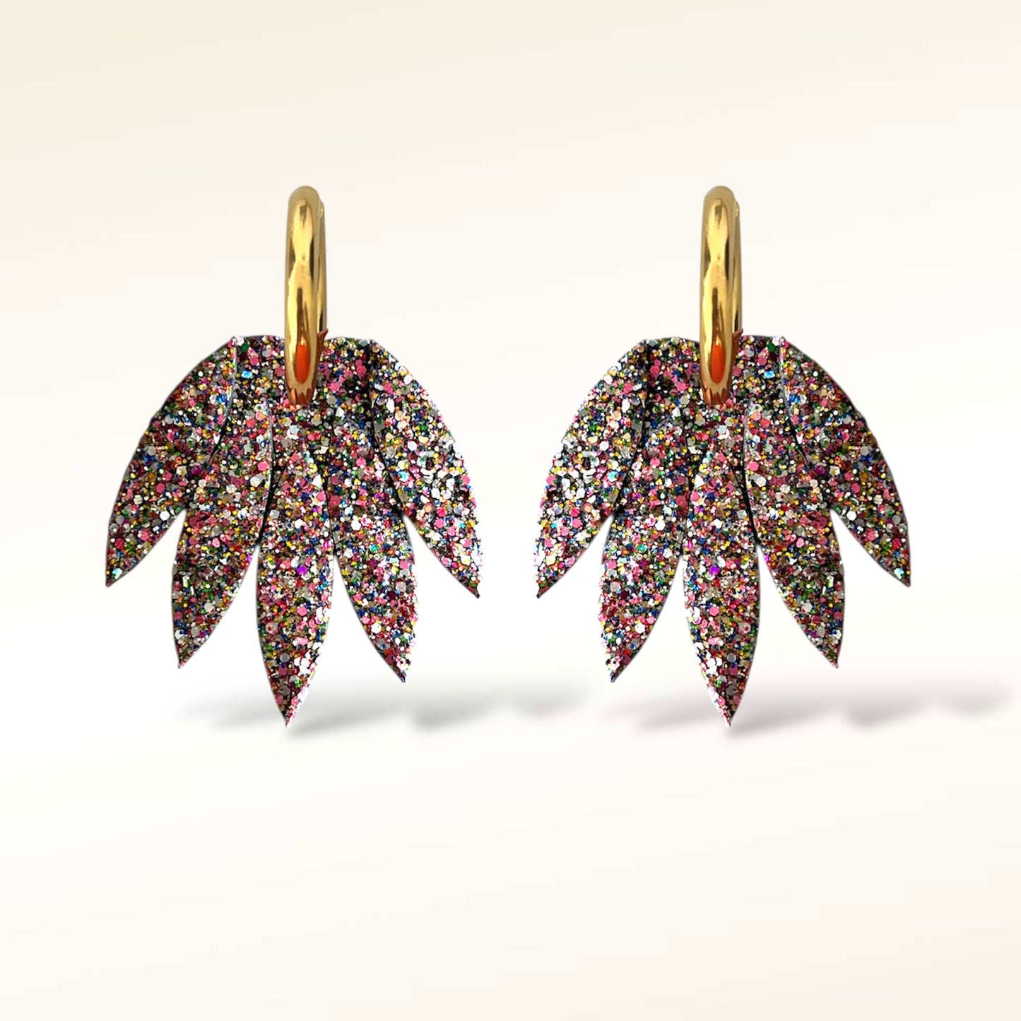 Boucles d'oreilles en cuir Patchouli XL Glitter