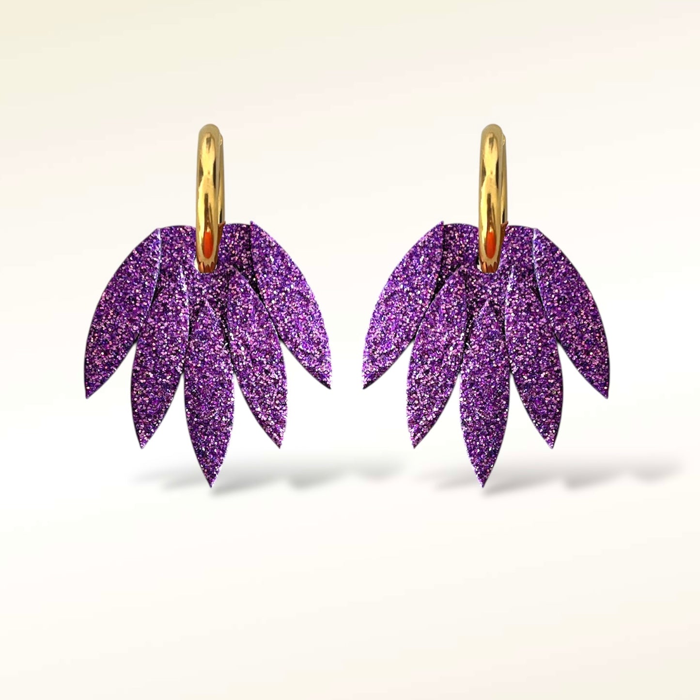 Boucles d'oreilles en cuir Patchouli XL Glitter