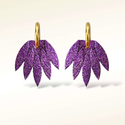 Boucles d'oreilles en cuir Patchouli XL Glitter