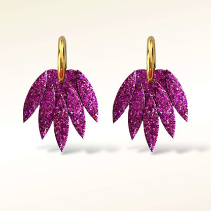 Boucles d'oreilles en cuir Patchouli XL Glitter