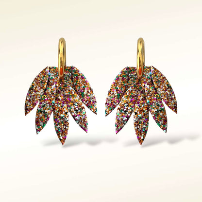 Boucles d'oreilles en cuir Patchouli XL Glitter