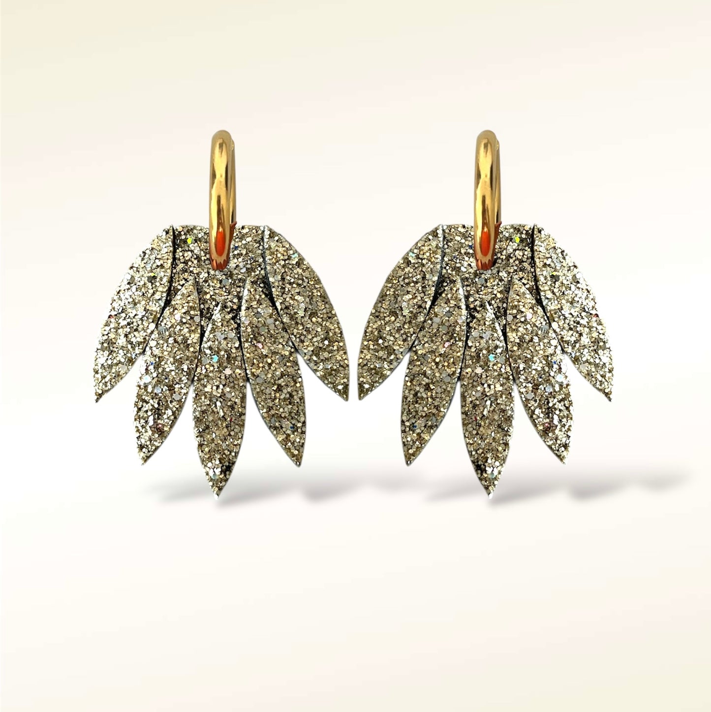 Boucles d'oreilles en cuir Patchouli XL Glitter