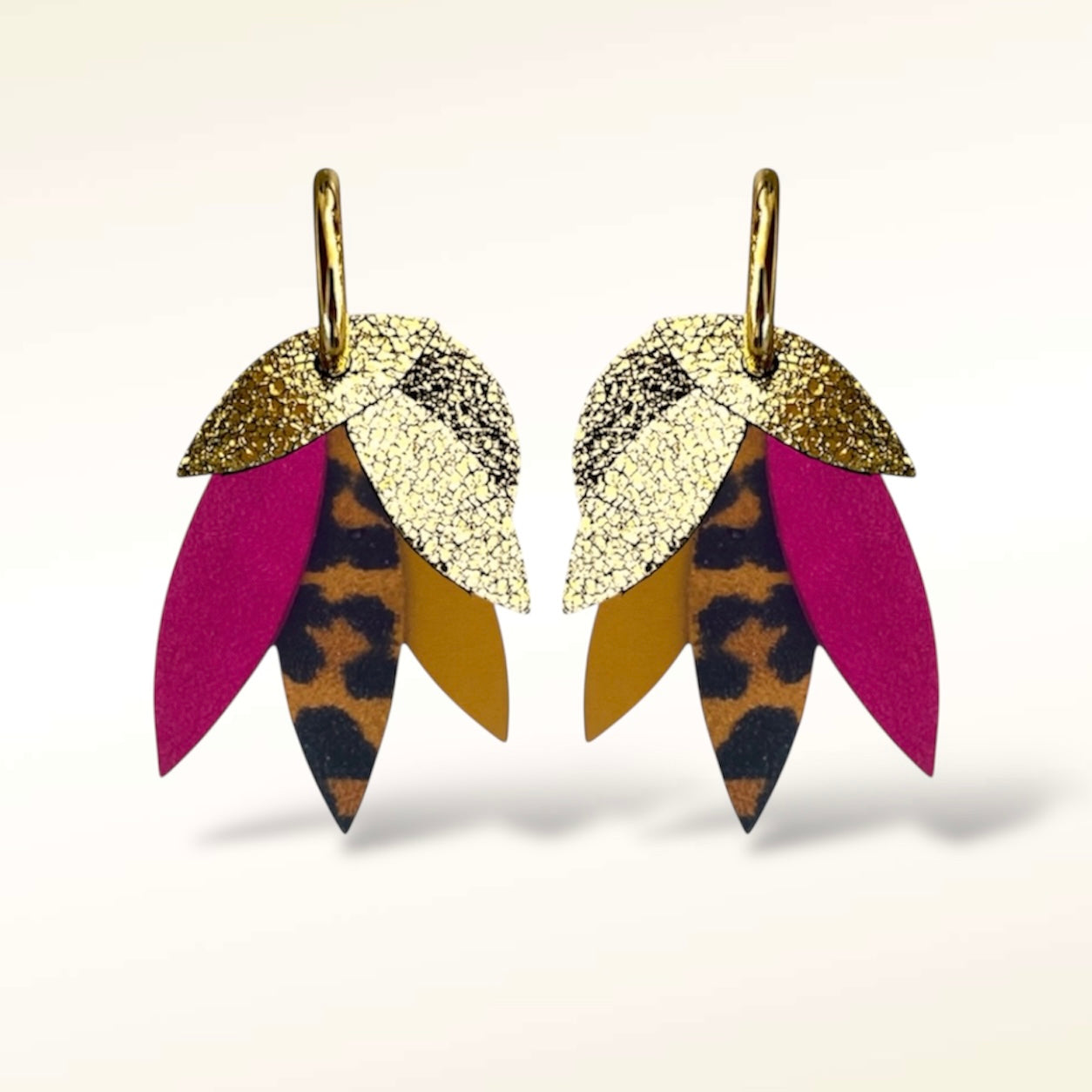 Boucles d'oreilles en cuir Sunshine
