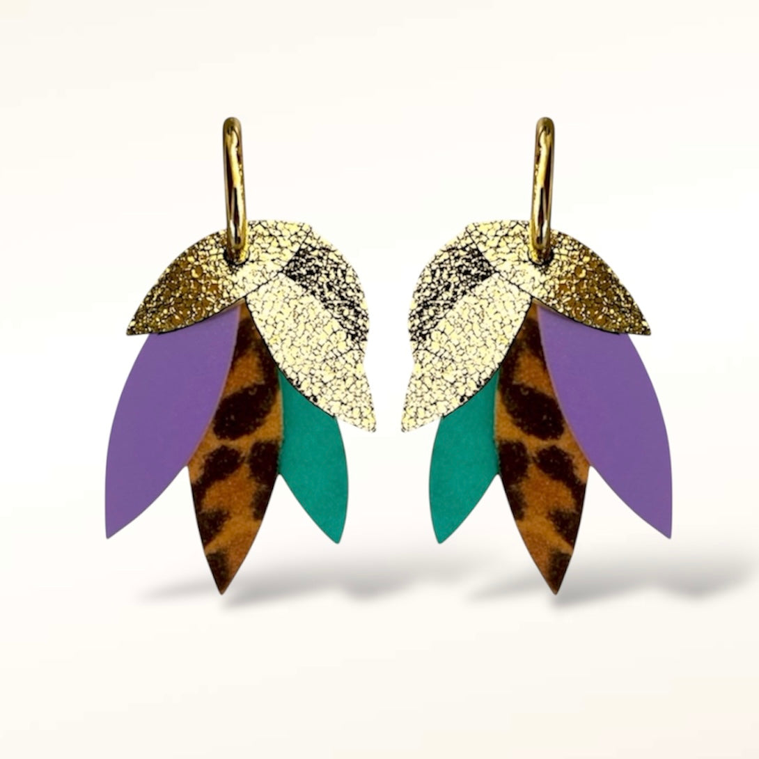 Boucles d'oreilles en cuir Sunshine