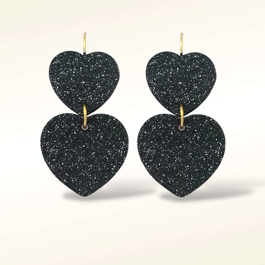 Boucles d'oreilles en cuir Amore Amore Glitter