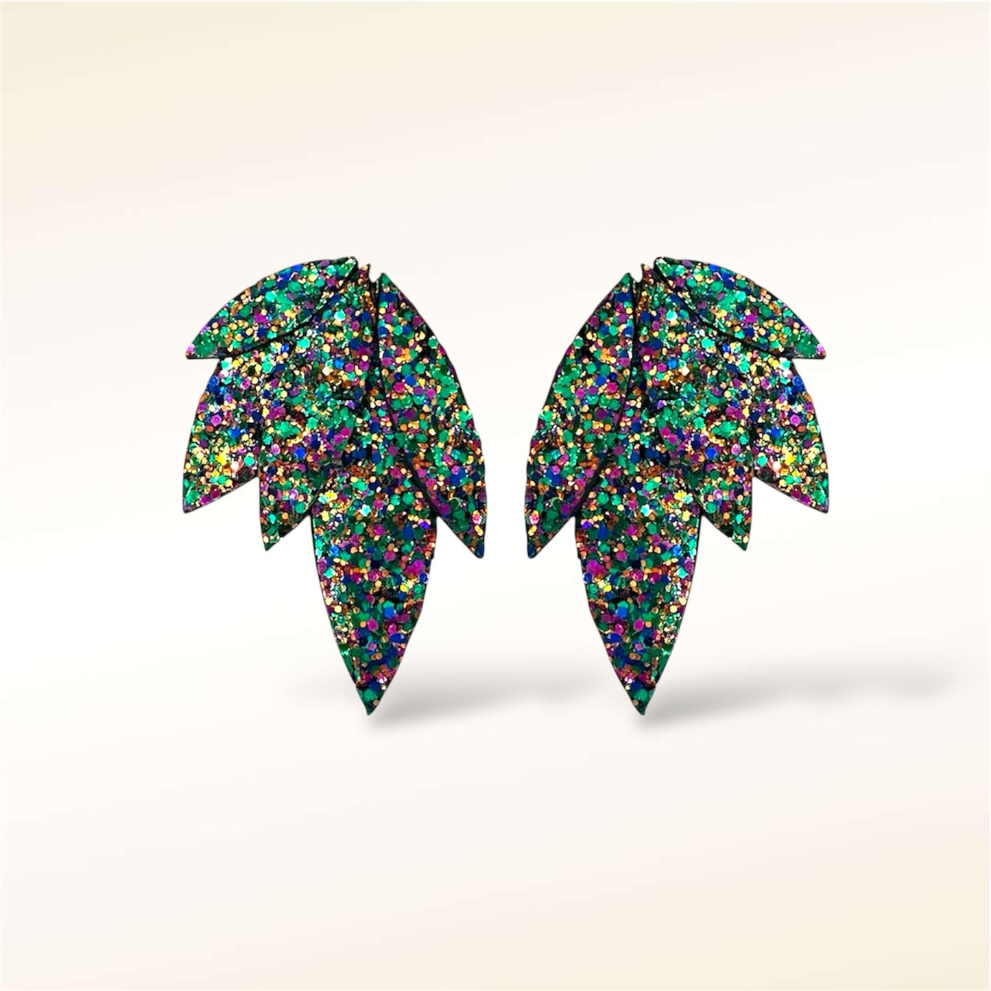 Boucles d'oreilles en cuir Rio Glitter