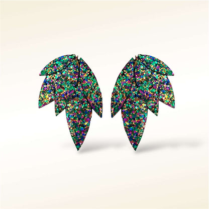 Boucles d'oreilles en cuir Rio Glitter