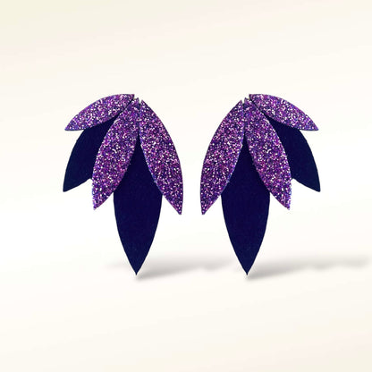 Boucles d'oreilles en cuir Rio Glitter