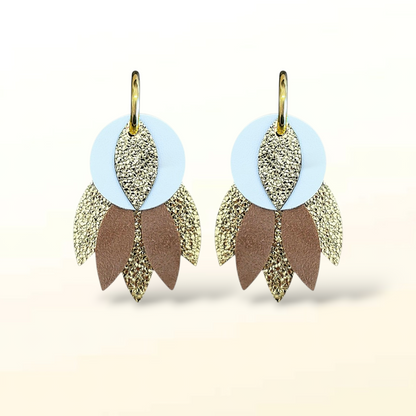 Boucles d'oreilles en cuir Maya (Créoles)