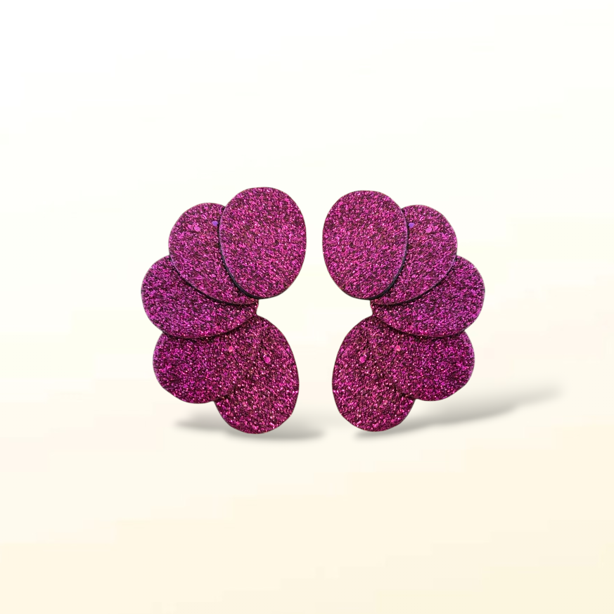 Boucles d'oreilles en cuir Rosalie Glitter