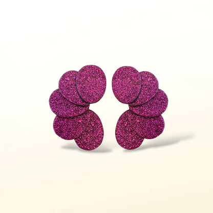 Boucles d'oreilles en cuir Rosalie Glitter